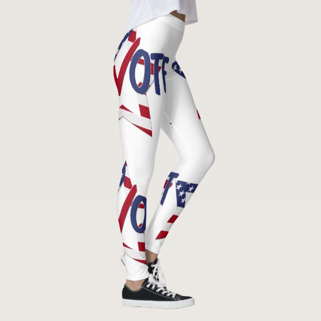 Vote With Check Mark And Star Leggings (Right)