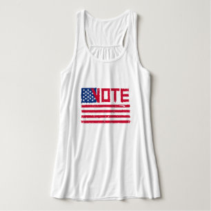 Vote With USA Flag  Singlet
