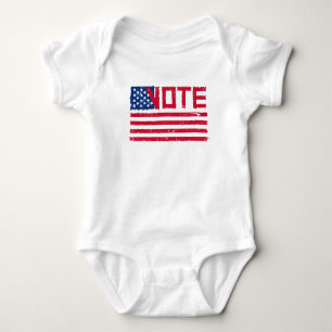Vote With Vote with US Flag   Baby Bodysuit