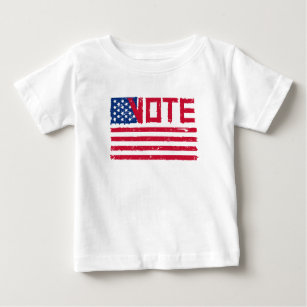 Vote With Vote with US Flag   Baby T-Shirt