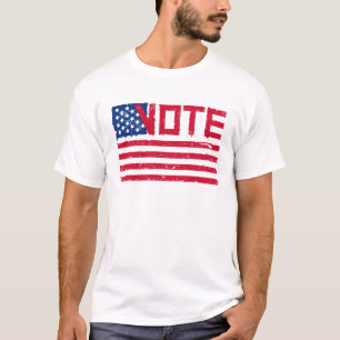 Vote With Vote with US Flag.  T-Shirt