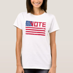 Vote With Vote with US Flag.  T-Shirt