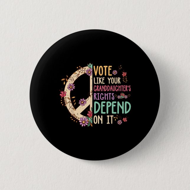Vote Women  6 Cm Round Badge (Front)
