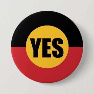 Vote yes 7.5 cm round badge