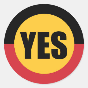 Vote yes classic round sticker