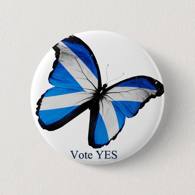 Vote Yes for Scottish Independence 6 Cm Round Badge (Front)