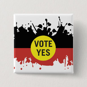 Vote Yes Indigenous Voice to Parliament 15 Cm Square Badge