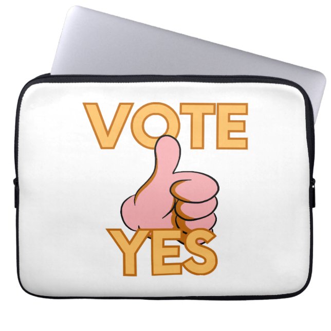 Vote yes  laptop sleeve (Front)