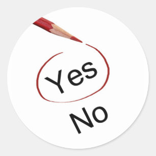 Vote Yes, No Stickers