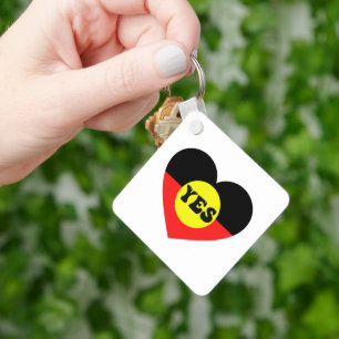 Vote Yes To The Voice - Indigenous Voice  Key Ring