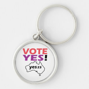 Vote Yes To The Voice Of Indigenous Australian Key Ring
