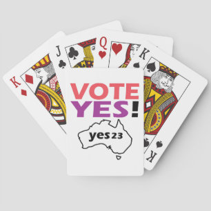 Vote Yes To The Voice Of Indigenous Australian Playing Cards