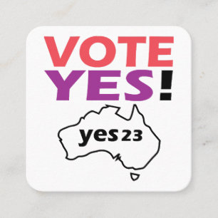 Vote Yes To The Voice Of Indigenous Australian Square Business Card