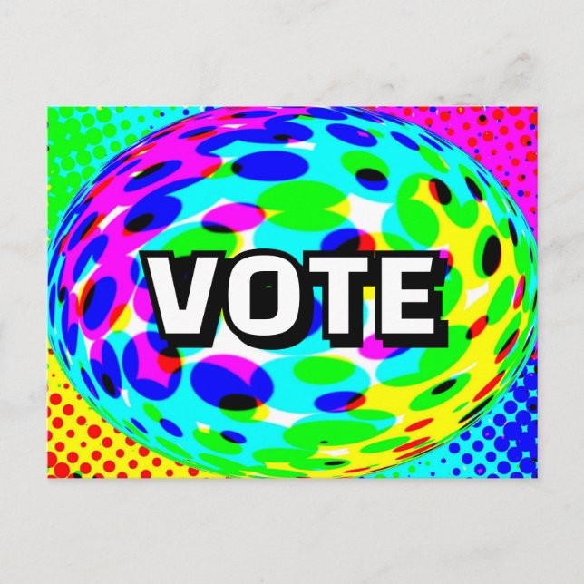 VOTE (You May Change The Word) Postcard (Front)