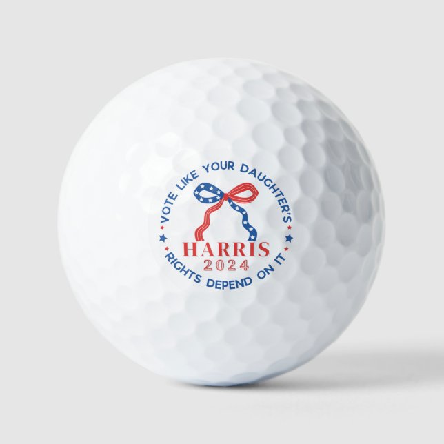 Vote Your Daughter's Rights Harris 2024 Golf Balls (Front)