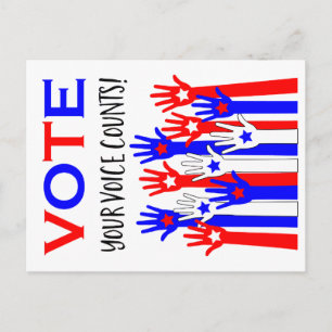 Vote! Your voice counts! Postcard