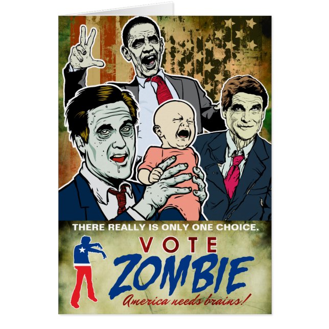 Vote Zombie 2012 Card (Front)