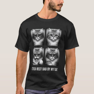 Voted Best Dad By My Cat Fathers Day Kitten Lover T-Shirt