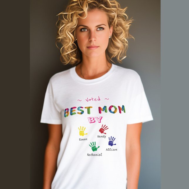 Voted Best Mom by Mother's Day Personalized T-Shirt (Creator Uploaded)