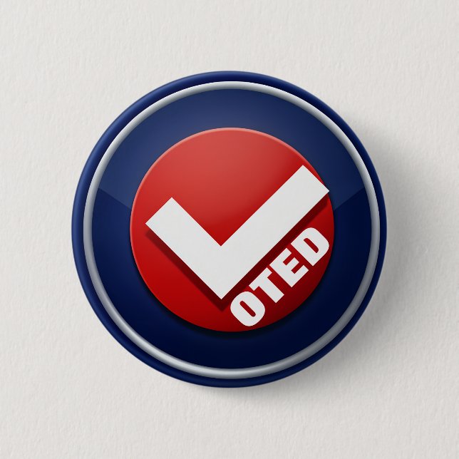 VOTED Pin with check mark (Front)