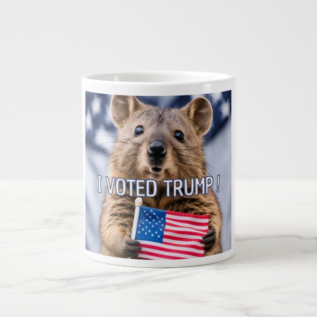 Voted Trump Large Coffee Mug (Front)