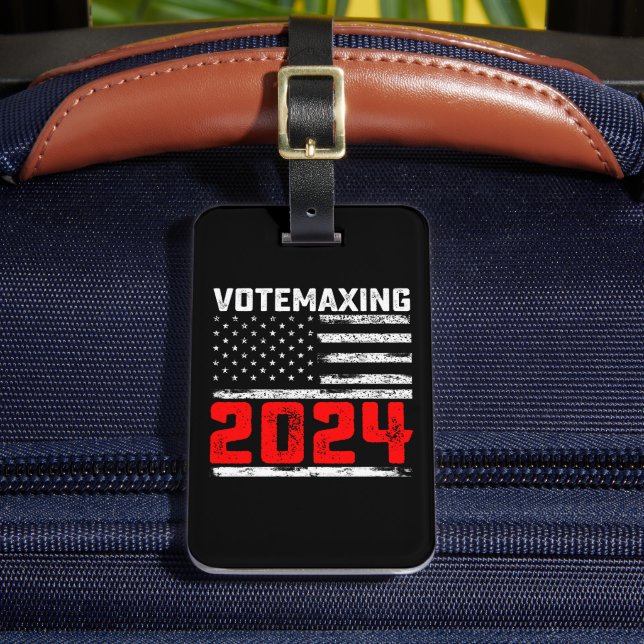 VoteMaxing 2024 Trump Presidential Election Luggage Tag (Front Insitu 2)