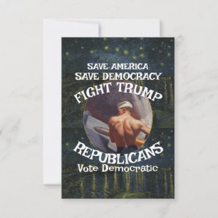 VoteNow Political Patriotic Trump Republican Party RSVP Card