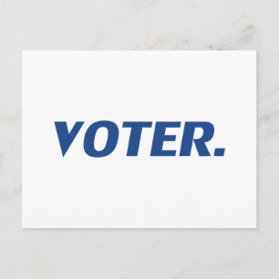 "Voter" blue white Postcard