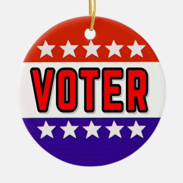 Voter Ceramic Tree Decoration (Front)