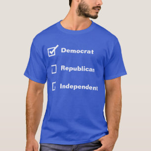Voter Democrat Republican Independent Check Mark T-Shirt