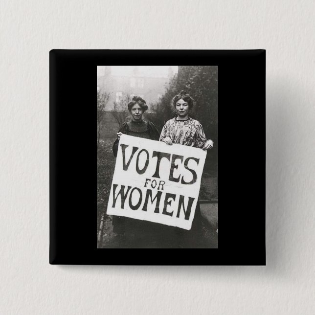 Votes for Women 15 Cm Square Badge (Front)