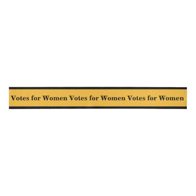 Votes for Women Banner Sash Suffragette Grosgrain Ribbon (Front)