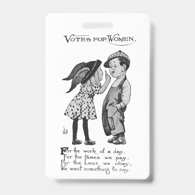 Votes For Women ID Badge (Front)