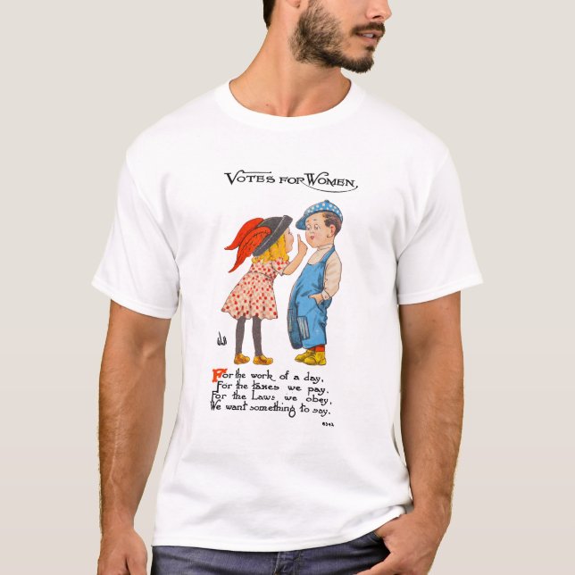 Votes For Women Vintage Illustration T-Shirt (Front)