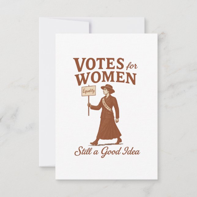Votes for Women, Vintage Suffragette Art Card (Front)