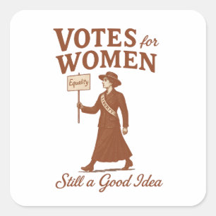 Votes for Women, Vintage Suffragette Art Square Sticker