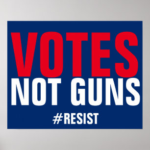 Votes Not Guns Resist Poster