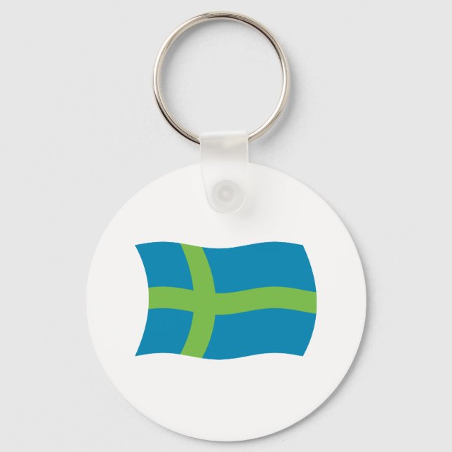 Votic People Flag Keychain (Front)