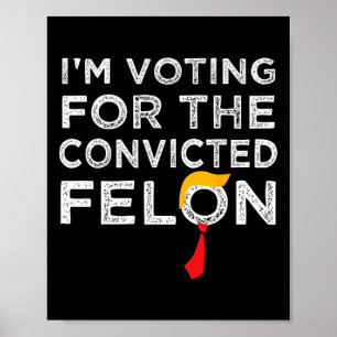 Voting Convicted Felon 2024 - Trump 2024 Convicted Poster