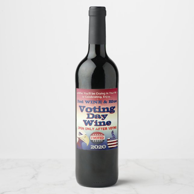 Voting Day WINE! VOTE! Wine Label (Front)