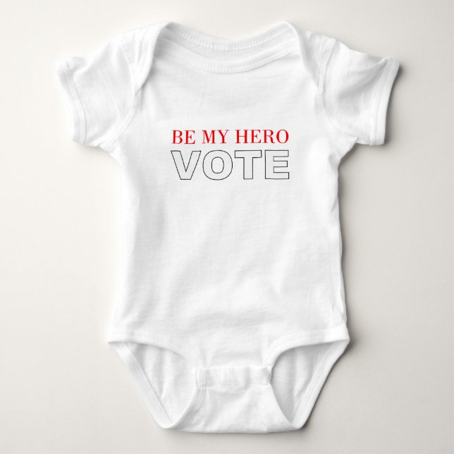 voting hero baby bodysuit (Front)