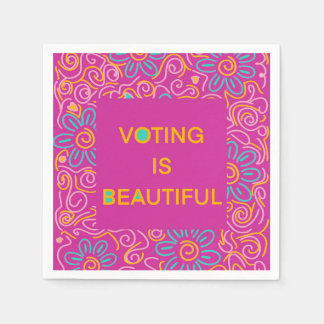 Voting is Beautiful Notebook  Napkin