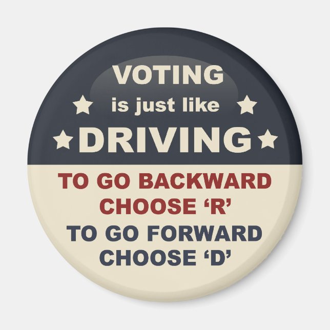 Voting is Just Like Driving Magnet (Front)