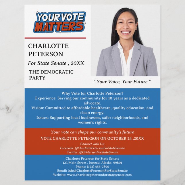 Voting Political Campaign Flyer (Front)