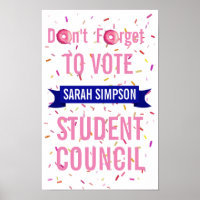voting poster class president, student council 