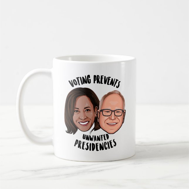 Voting Prevents Unwanted Presidencies Coffee Mug (Left)