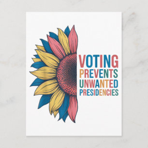 Voting Prevents Unwanted Presidencies Voting Desig Enclosure Card