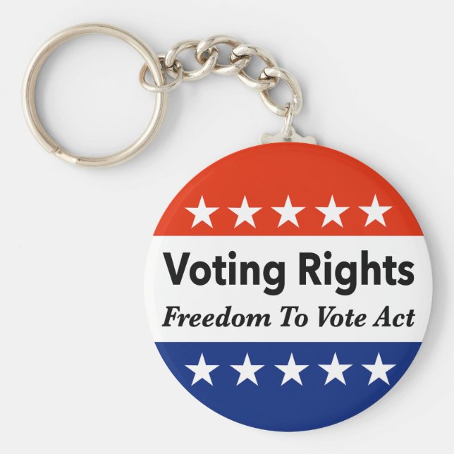 Voting Rights Freedom To Vote Act Key Ring (Front)