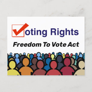 Voting Rights Freedom to Vote Act Postcard