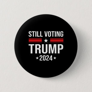 Voting Trump 2024 Patriotic American Flag 1  6 Cm Round Badge